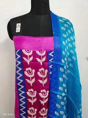 Tussar Silk print Suit