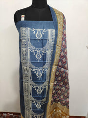 Tussar Silk print Suit