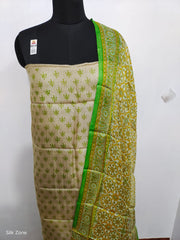 Tussar Silk print Suit