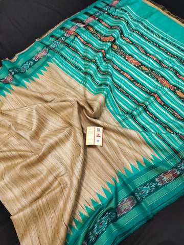 Tussar ghicha handloom silk saree