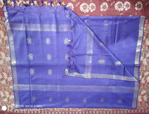 Soft silk flower buta saree