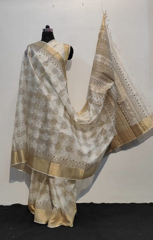 Tussar kosa silk saree