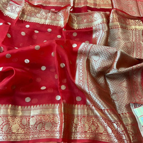 Kota organza banarsi border  saree