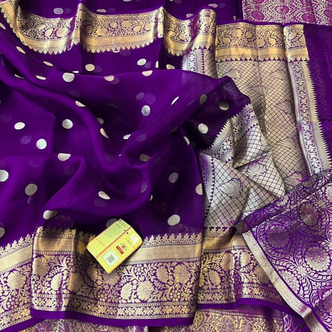 Kota organza banarsi border  saree