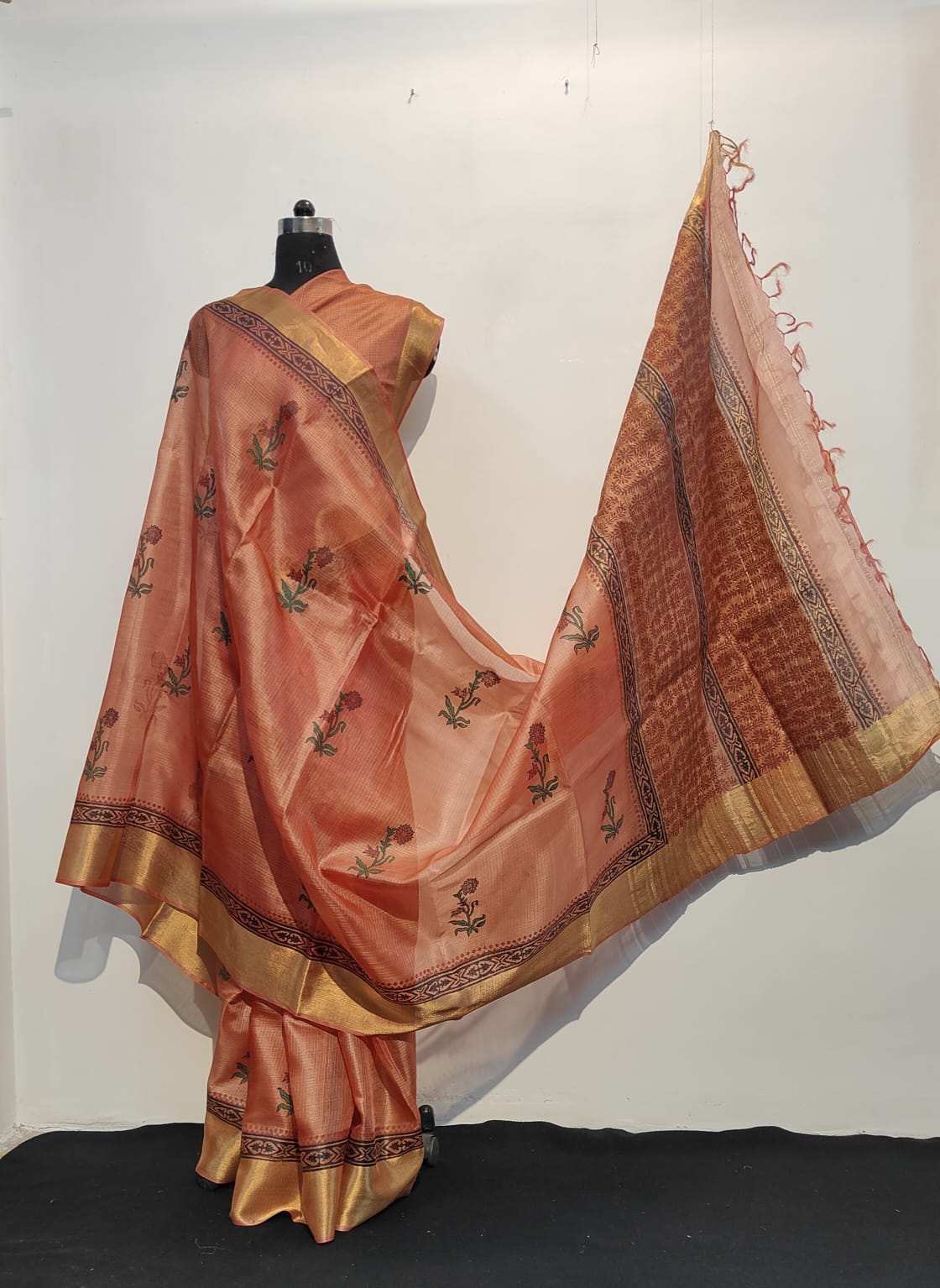 Tussar kosa silk saree