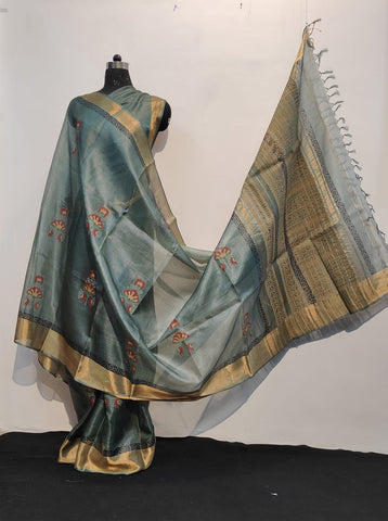 Tussar kosa silk saree