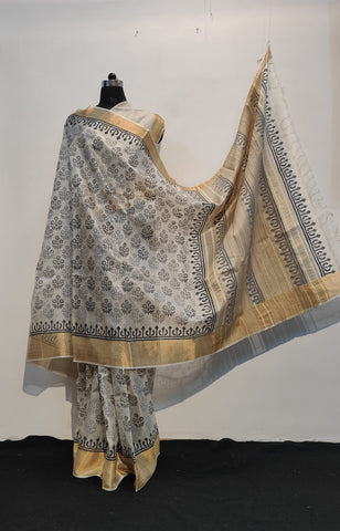 Tussar kosa silk saree