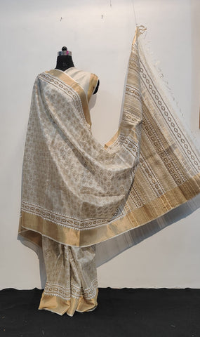 Tussar kosa silk saree