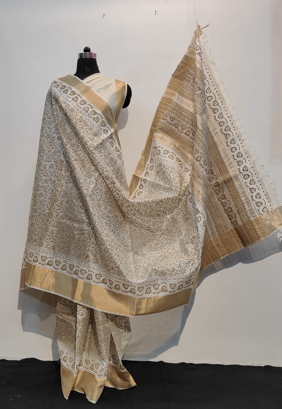 Tussar kosa silk saree