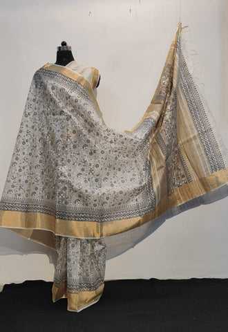 Tussar kosa silk saree