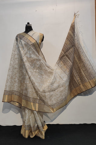 Tussar kosa silk saree