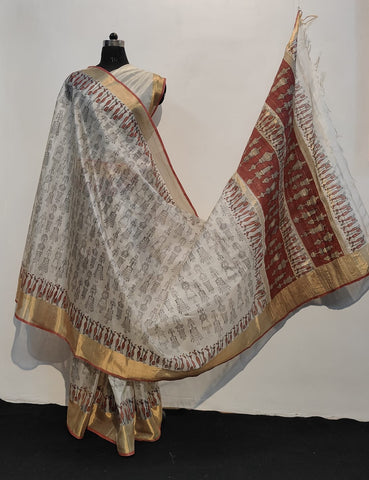 Tussar kosa silk saree