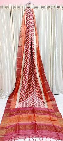 Pure tussar silk print saree