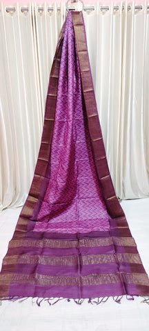 Pure tussar silk print saree