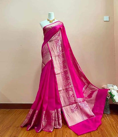 Organza Embroidry working saree