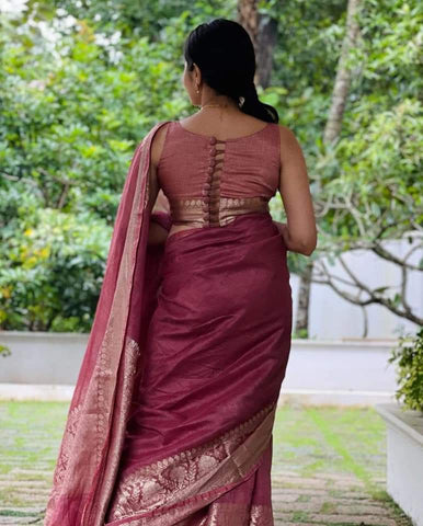 Organza Embroidry working saree