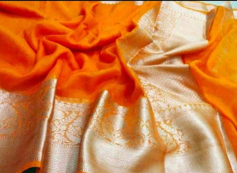 Organza Embroidry working saree