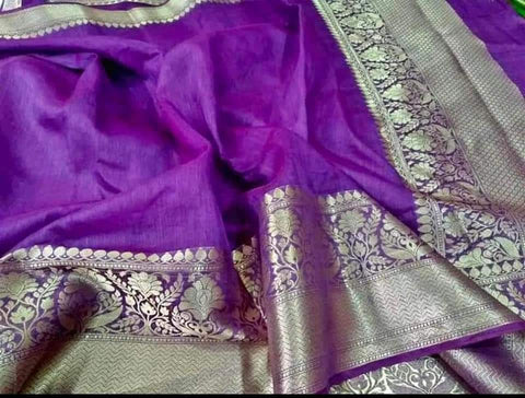 Organza Embroidry working saree