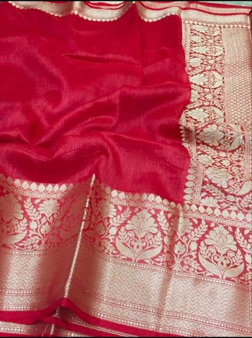 Organza Embroidry working saree