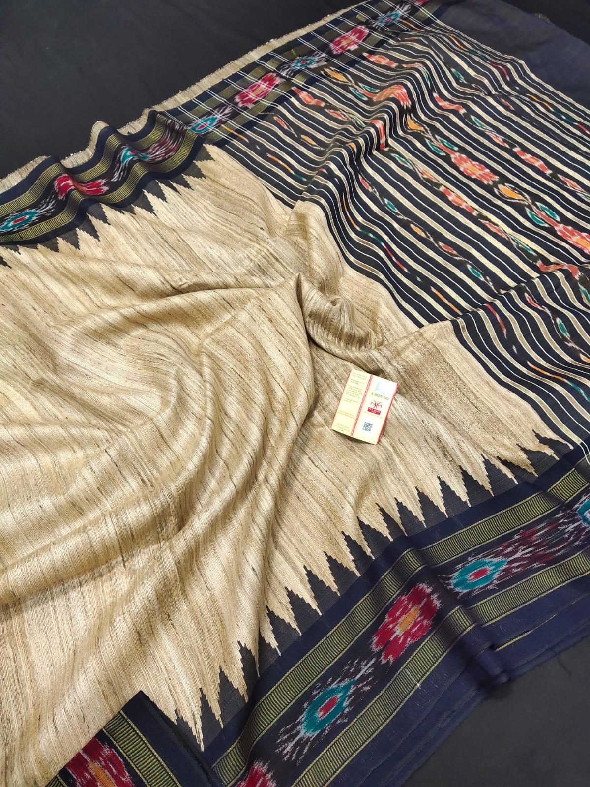 Pure tussar ghicha saree