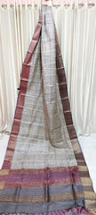 Tussar handblock print saree