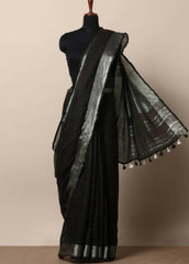 Linen cotton saree