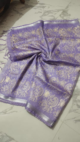 Lilen banarasi embroidery saree