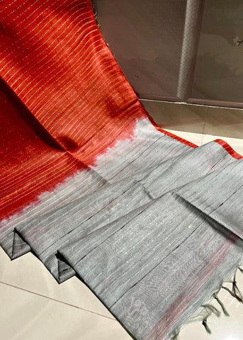 Semi tussar silk saree