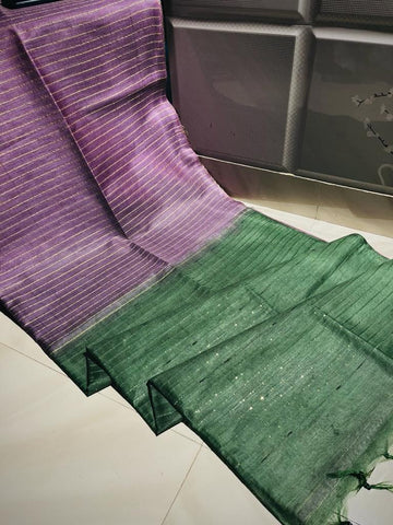 Semi tussar silk saree