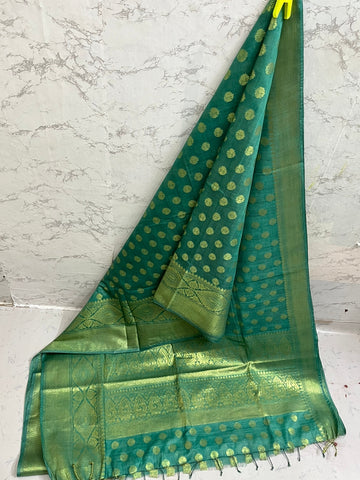 Soft semi tussar silk jacquard saree