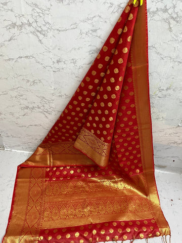 Soft semi tussar silk jacquard saree