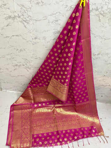 Soft semi tussar silk jacquard saree