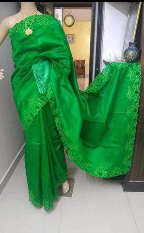 Tussar munga katan saree