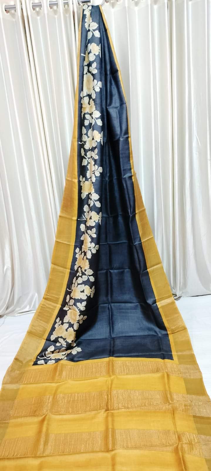 Tussar Silk Print Saree