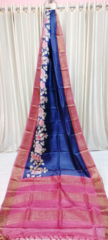 Tussar Silk Print Saree