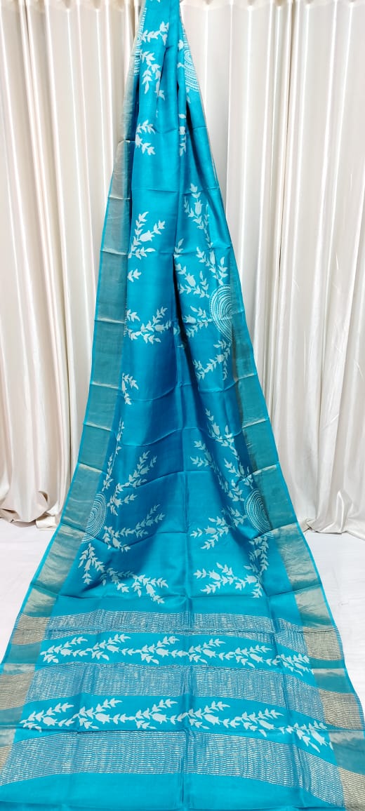 Tussar Silk Print Saree