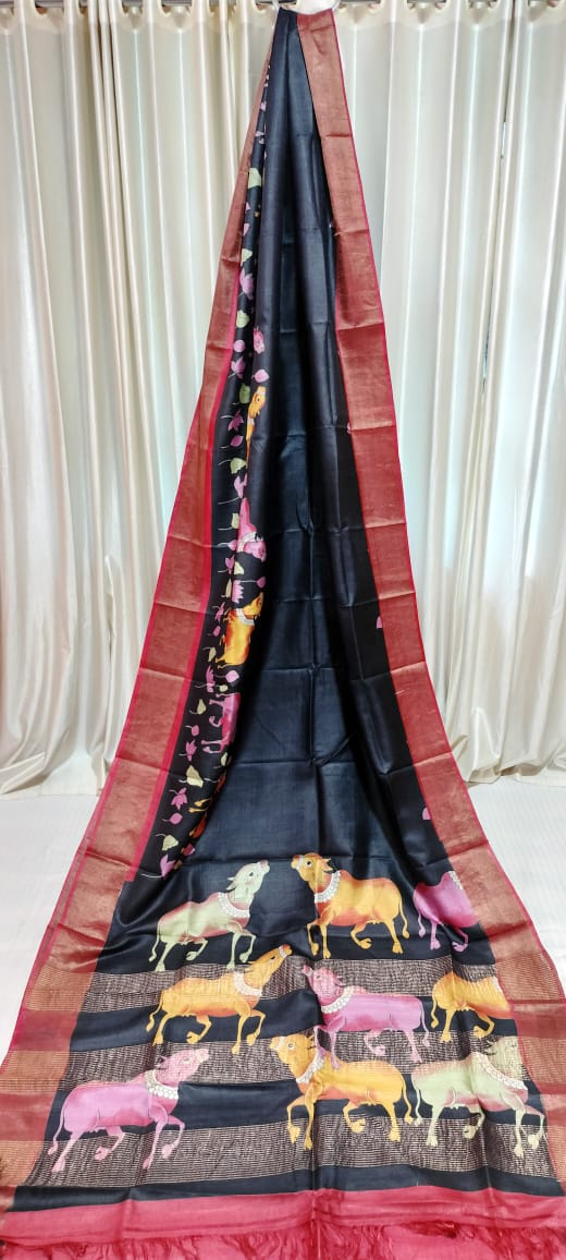 Tusaar Silk Print Saree