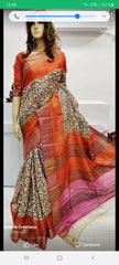 Tussar Silk Print Saree