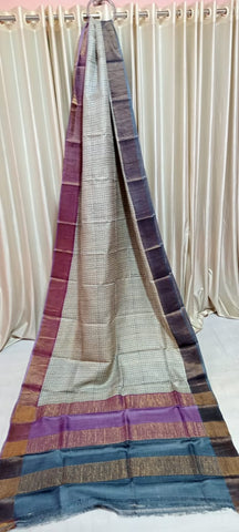 Tussar Silk Print Saree