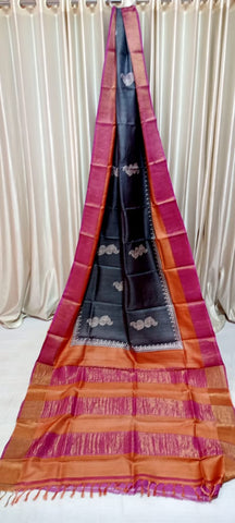 Tussar Silk Print Saree