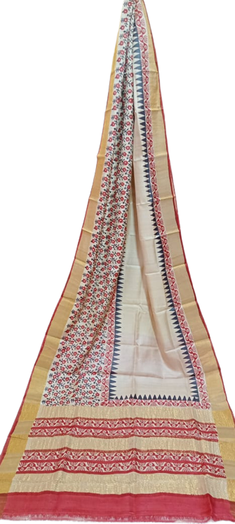 Tussar Silk Print Saree