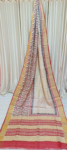 Tussar Silk Print Saree