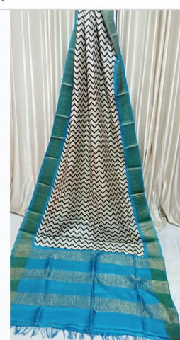 Tussar Silk Print Saree