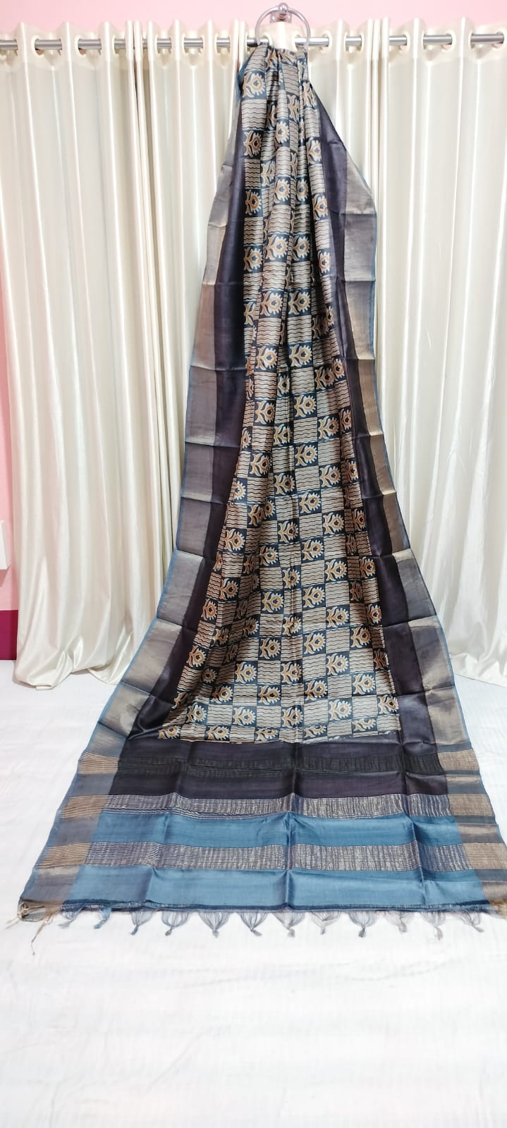 Tussar Silk Print Saree