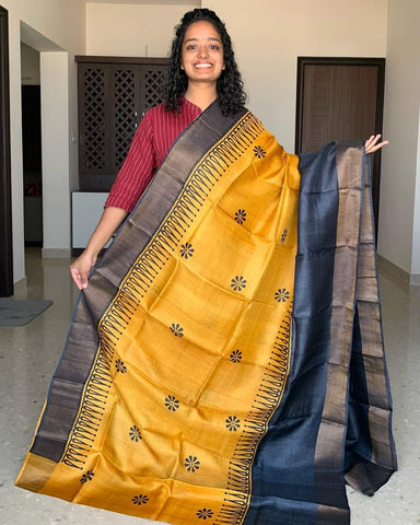 Tussar Silk Print Saree