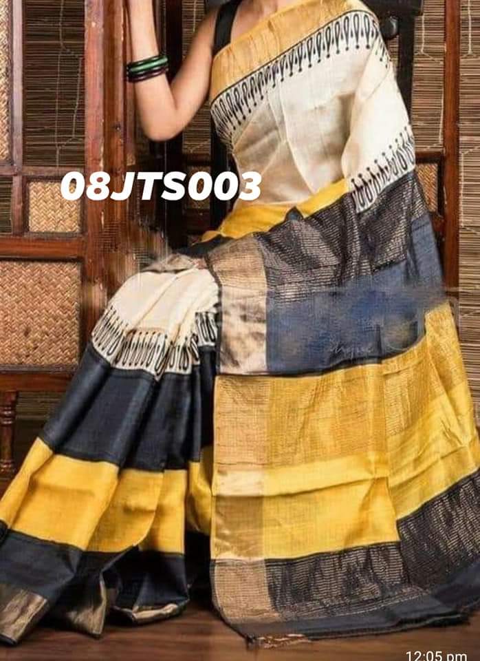 Tussar Silk Print Saree