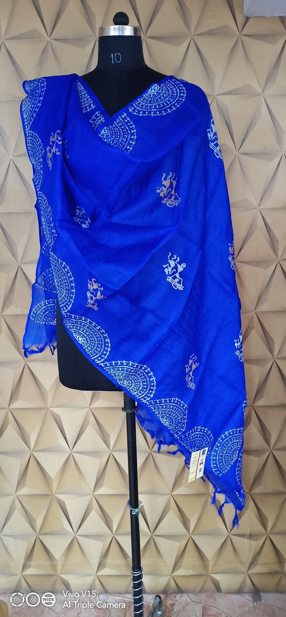 Tussar silk saree Tussar discharge silk duptta silkzon.in