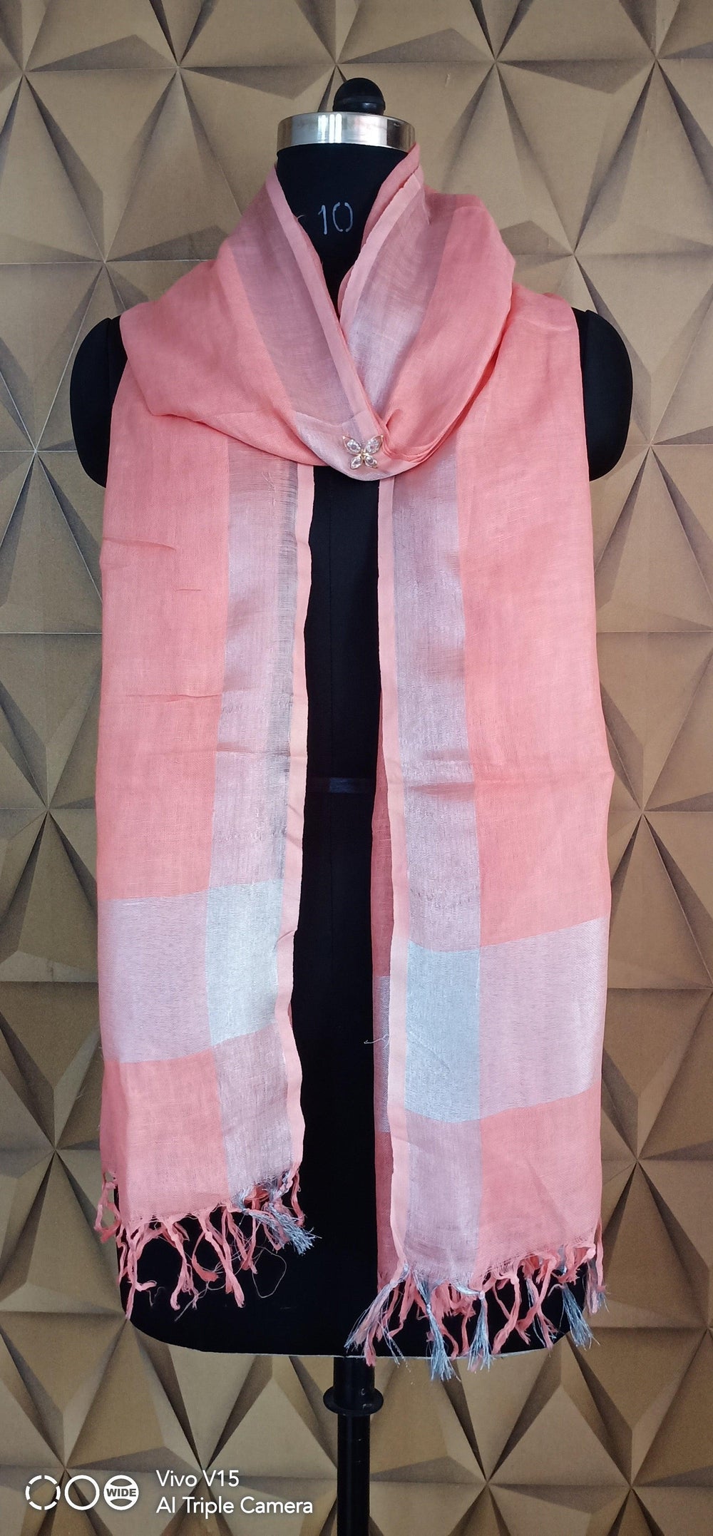 Tussar silk saree Linen plain duptta silkzon.in