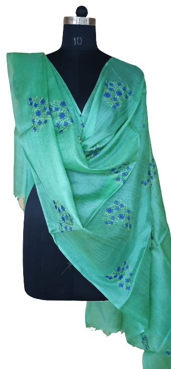 Tussar silk duptta silkzon.in