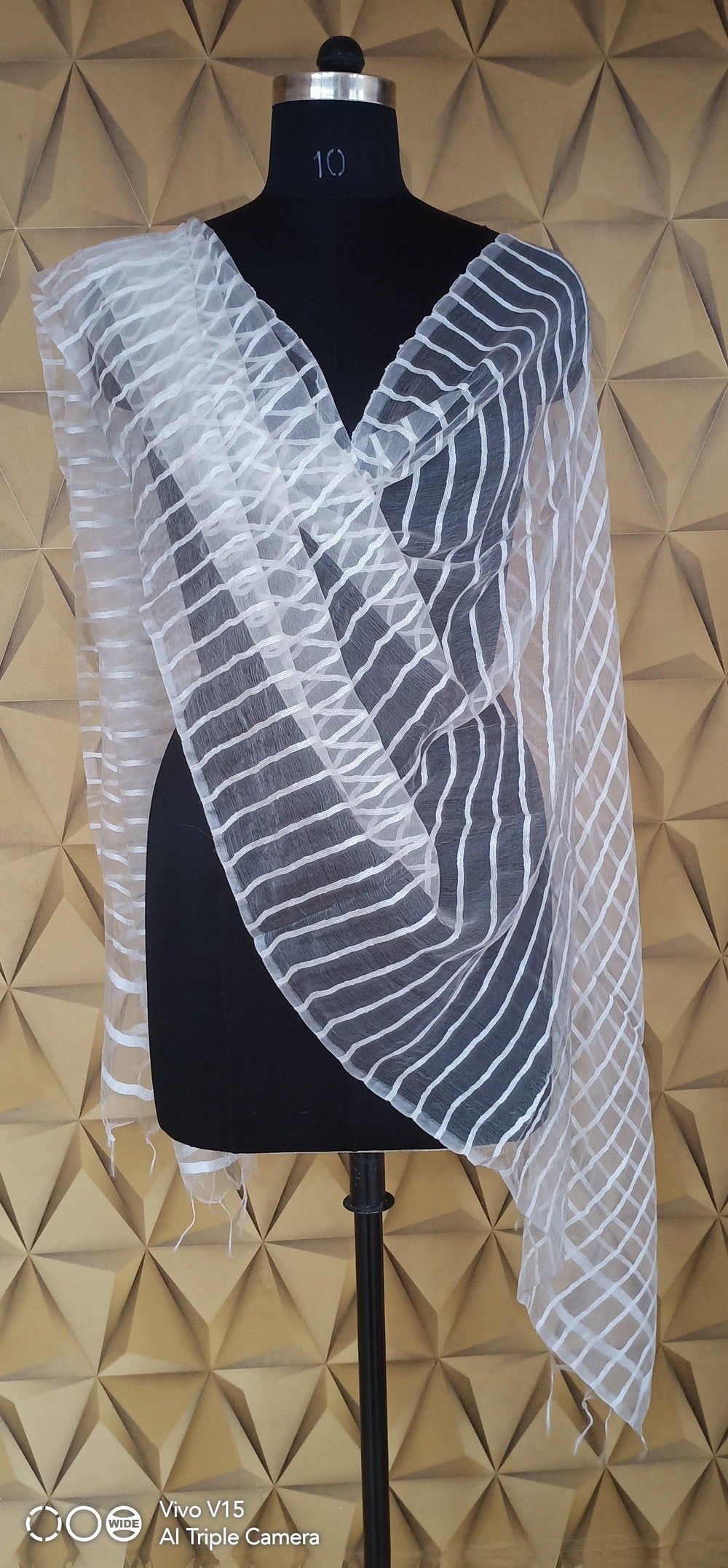 Tussar silk saree Orgenza duptta silkzon.in